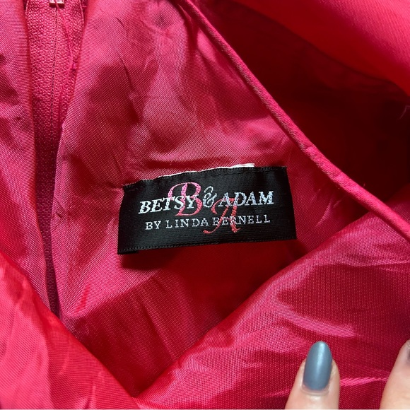 Pink Satin Betsy and Adam Dress - Picture 2 of 6